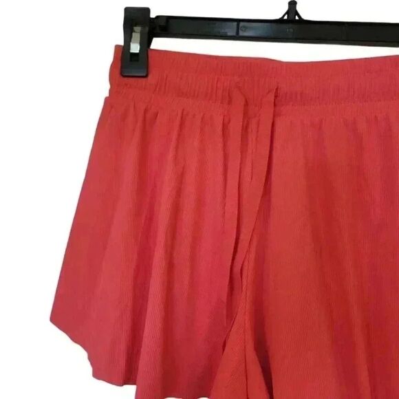 Joy Lab Women's Hot Coral Nylon/Spandex Butterfly Drawstring Shorts - Picture 6 of 8